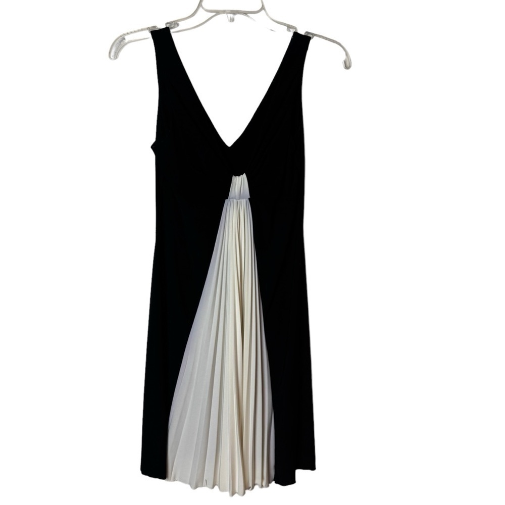As U wish black and white pleated dress